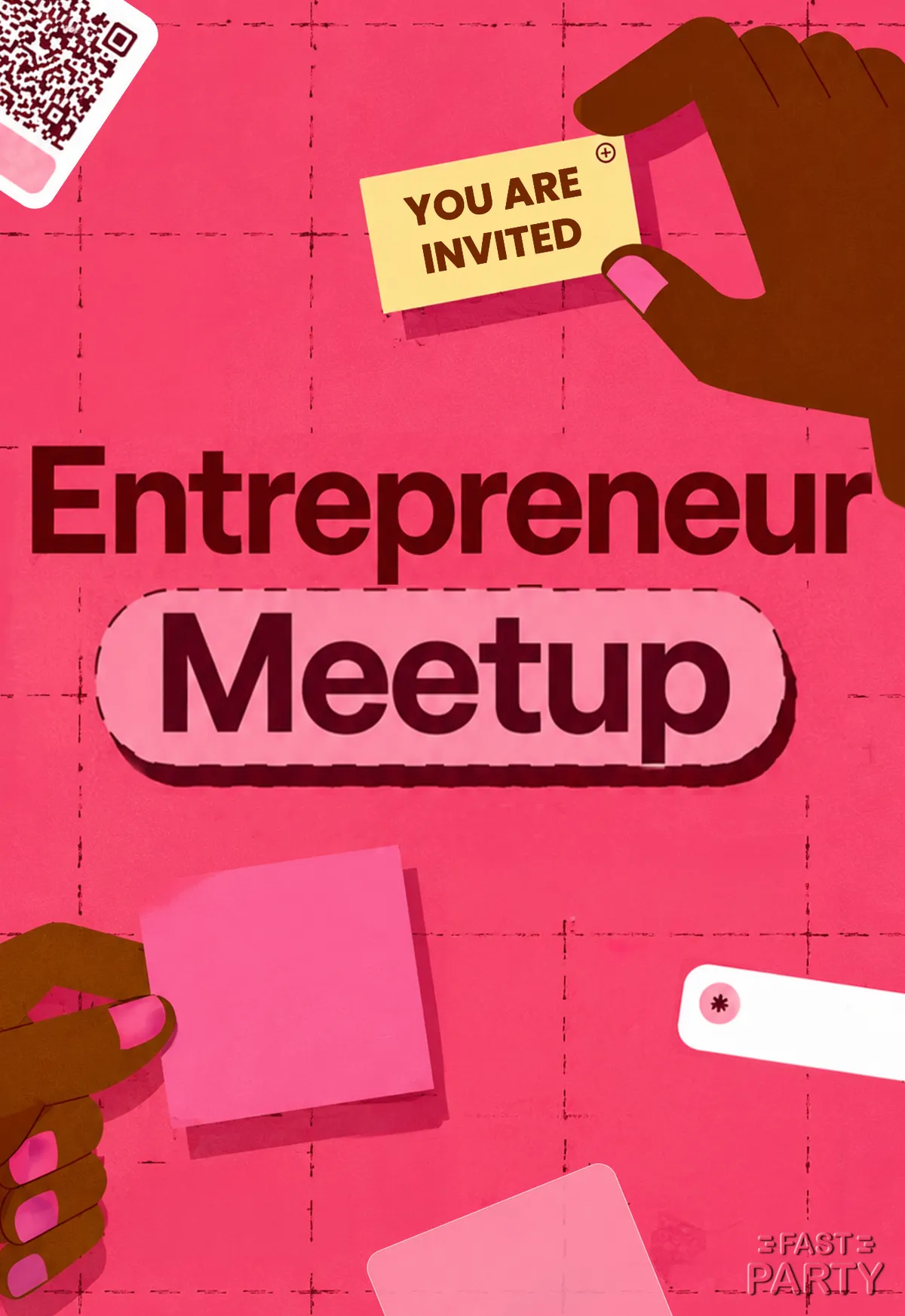 Entrepreneur Meetup — Pink Sticky Notes
