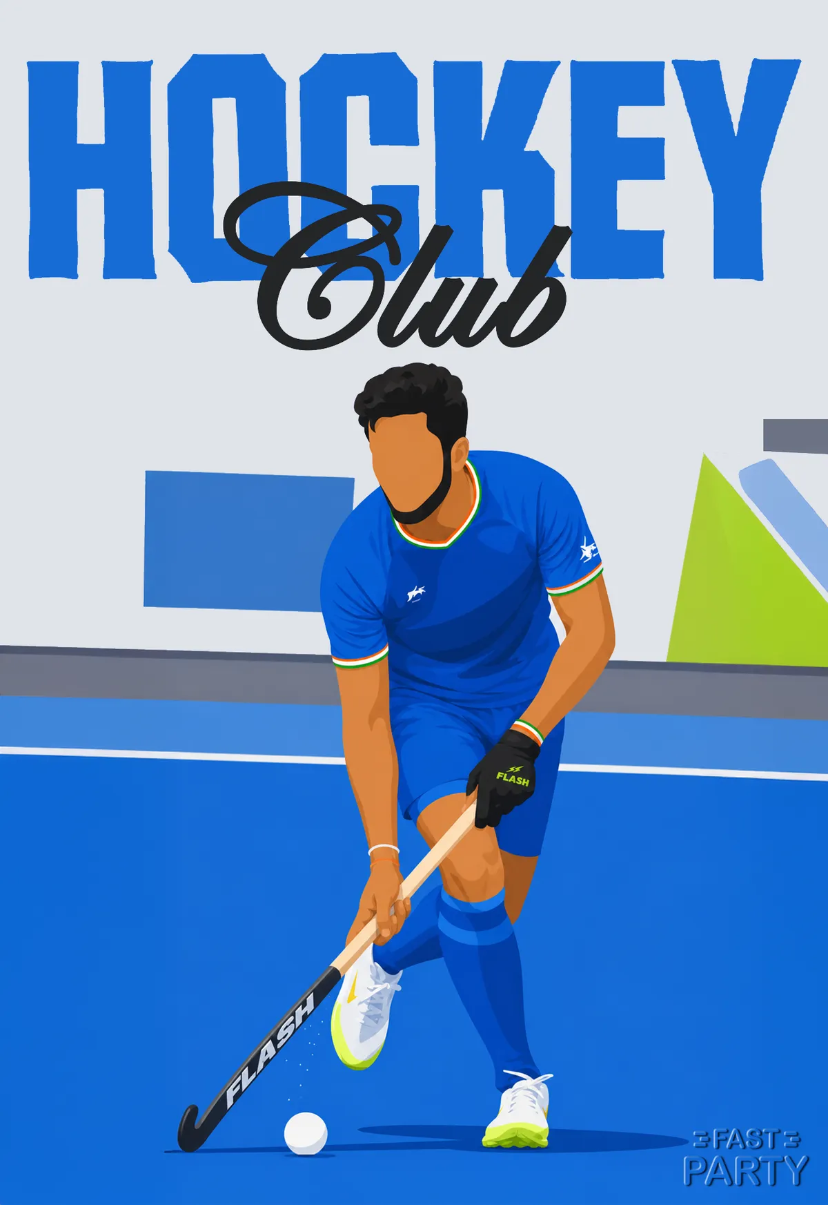 Hockey Club — Player in Blue