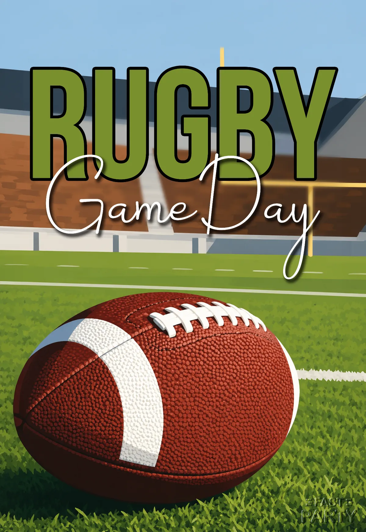 Rugby Game Day — Ball on the Pitch