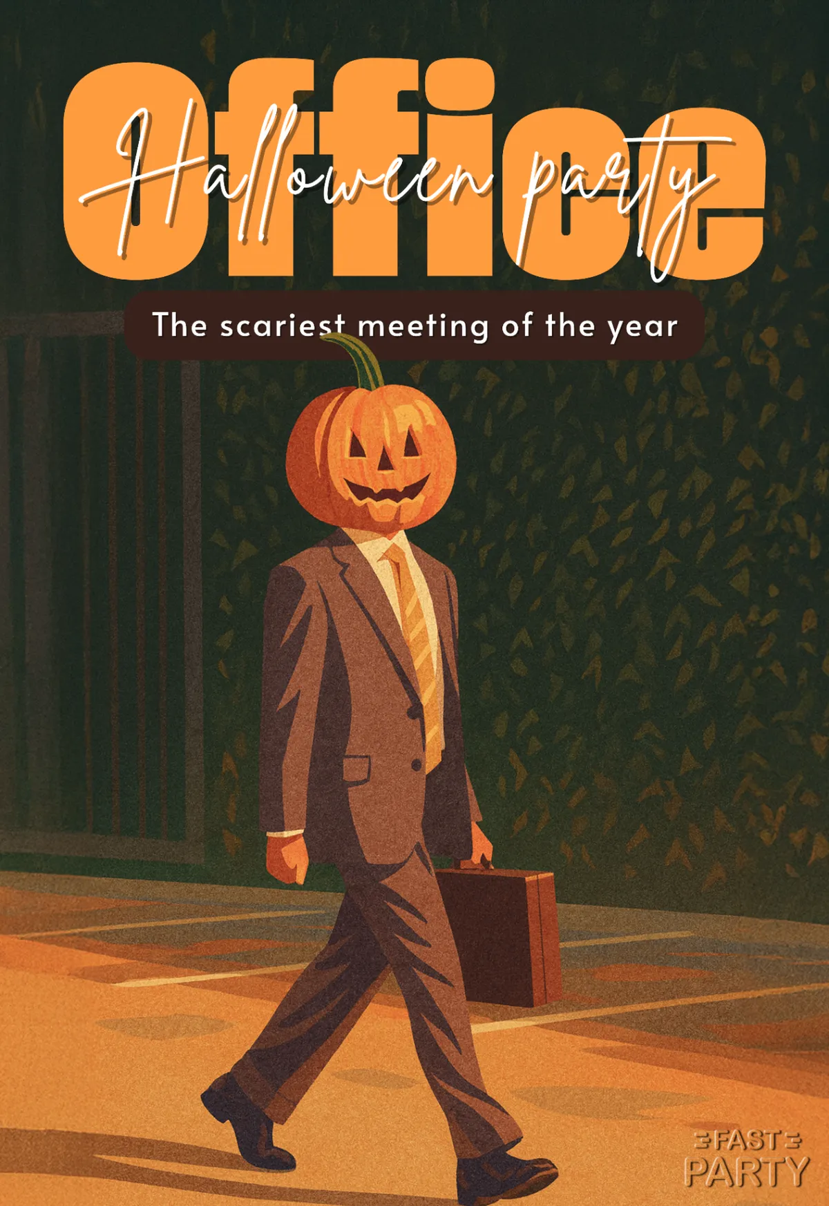 Office Halloween Party — Pumpkin Head