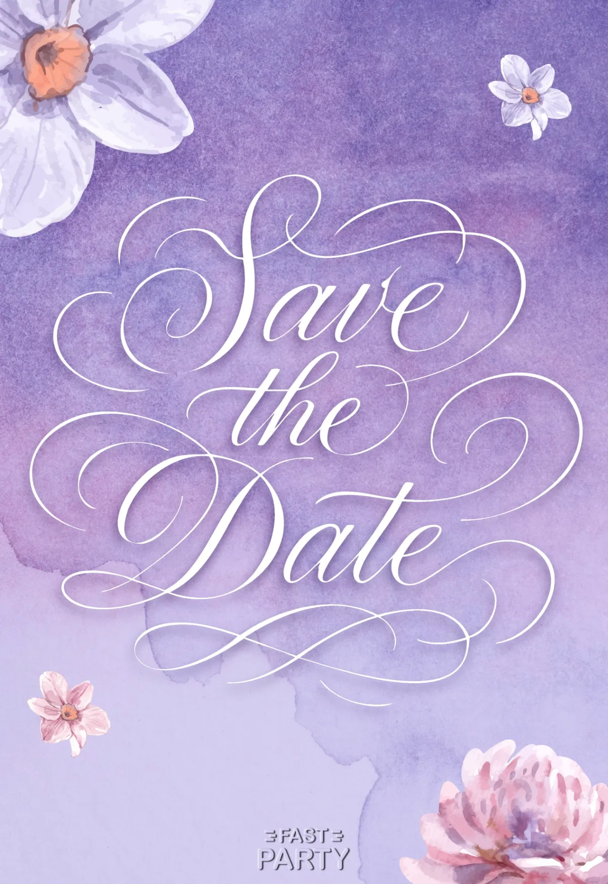 Save the Date — Lavender Calligraphy