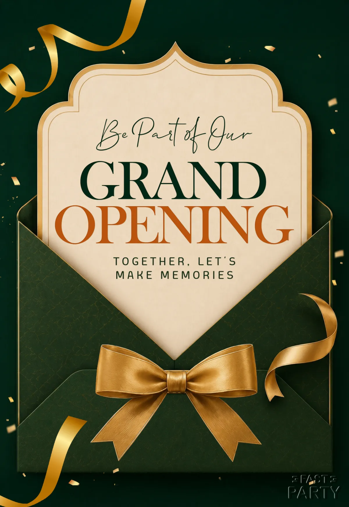 Grand Opening — Gold Arch & Bow