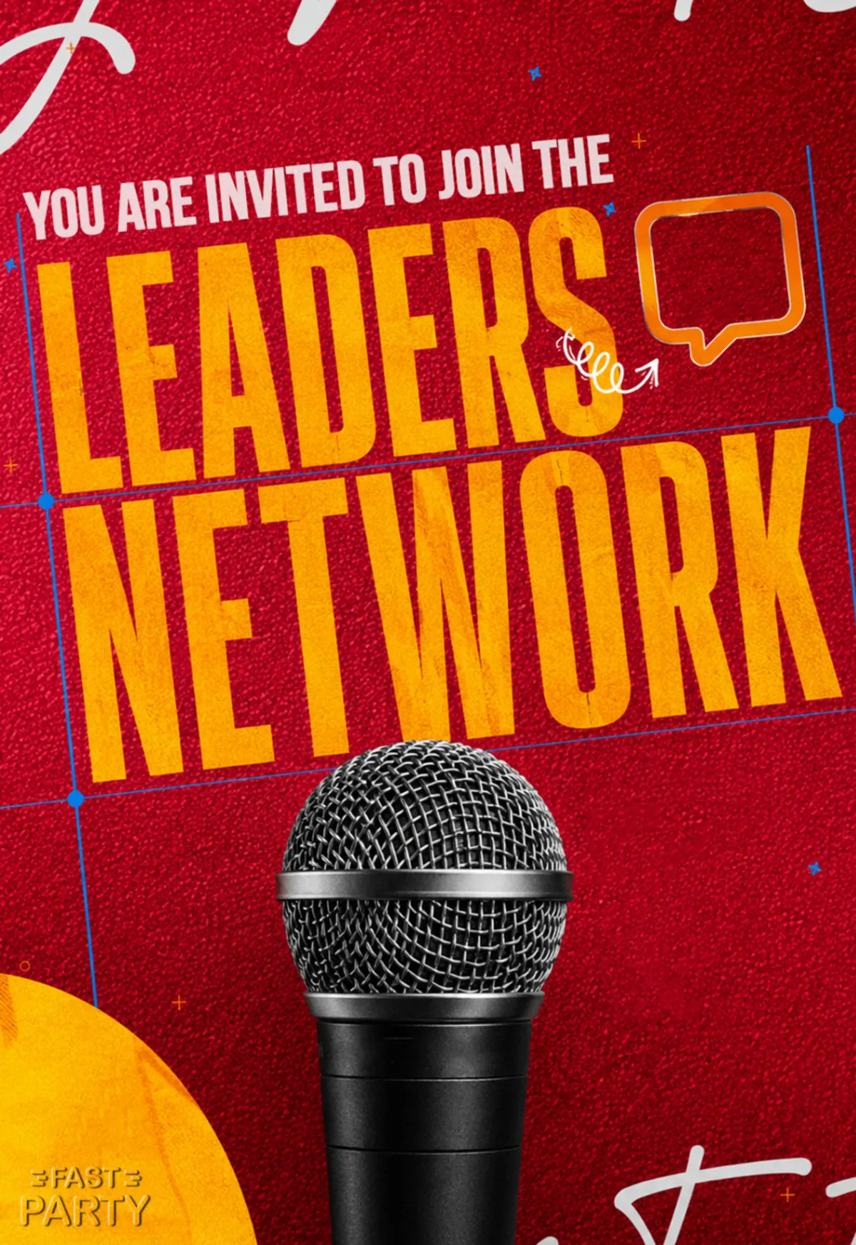 Leaders Network — Microphone on Red