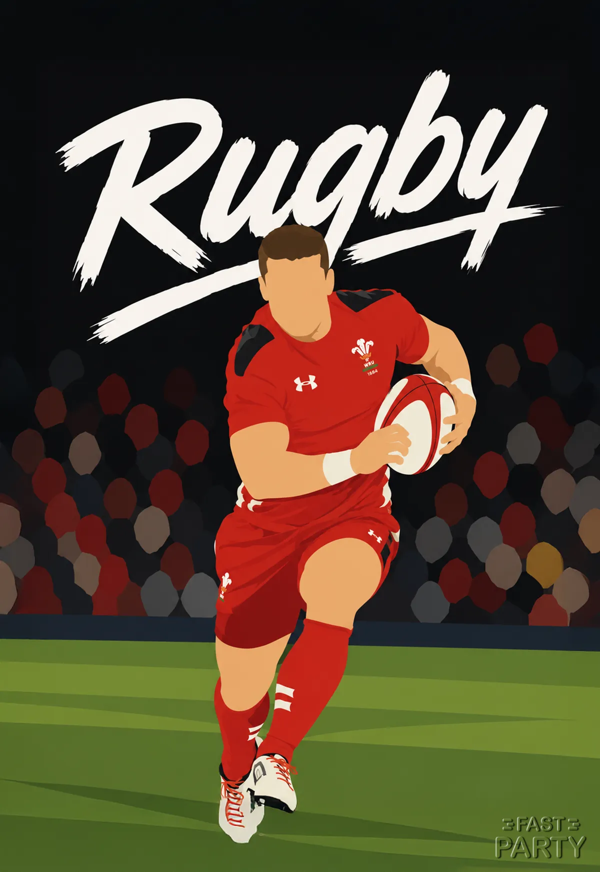 Rugby — Player in Red