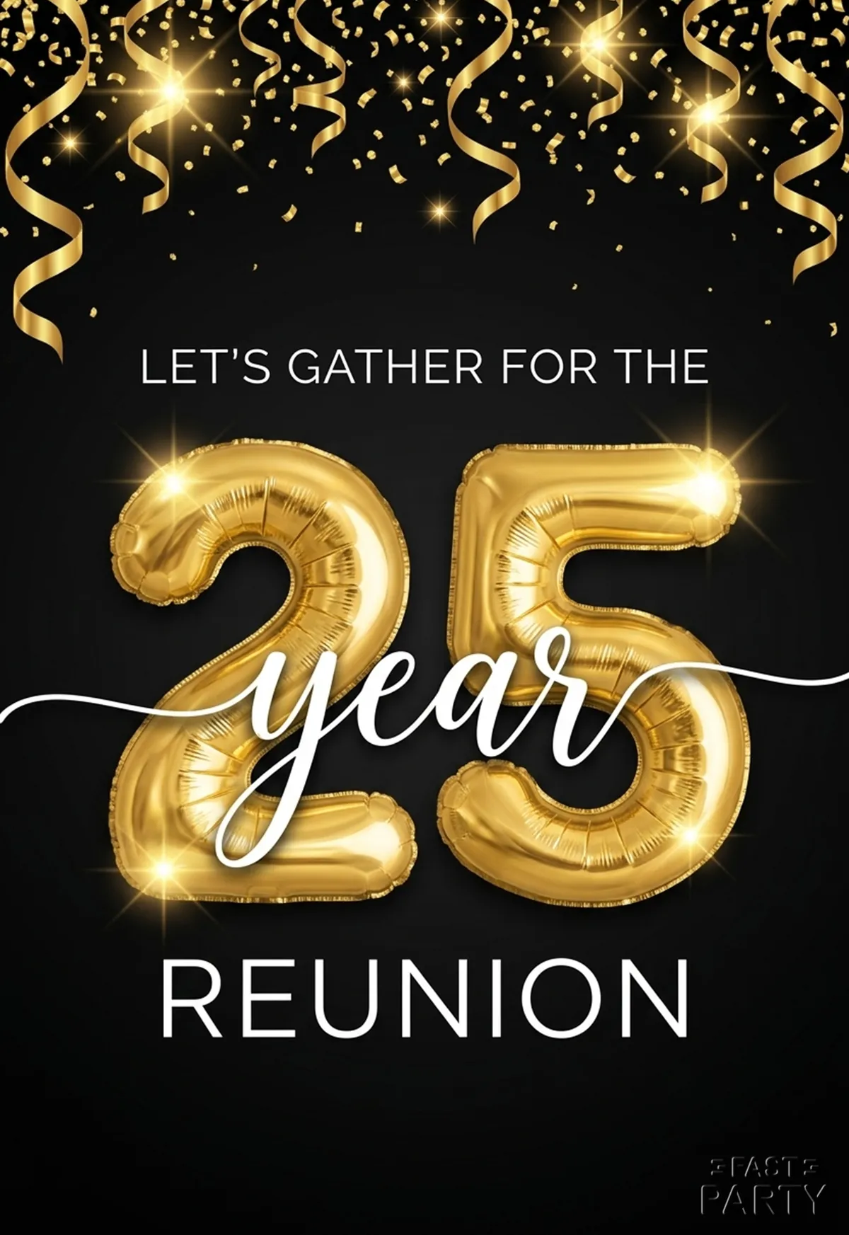 25 Years Reunion — Gold Balloons