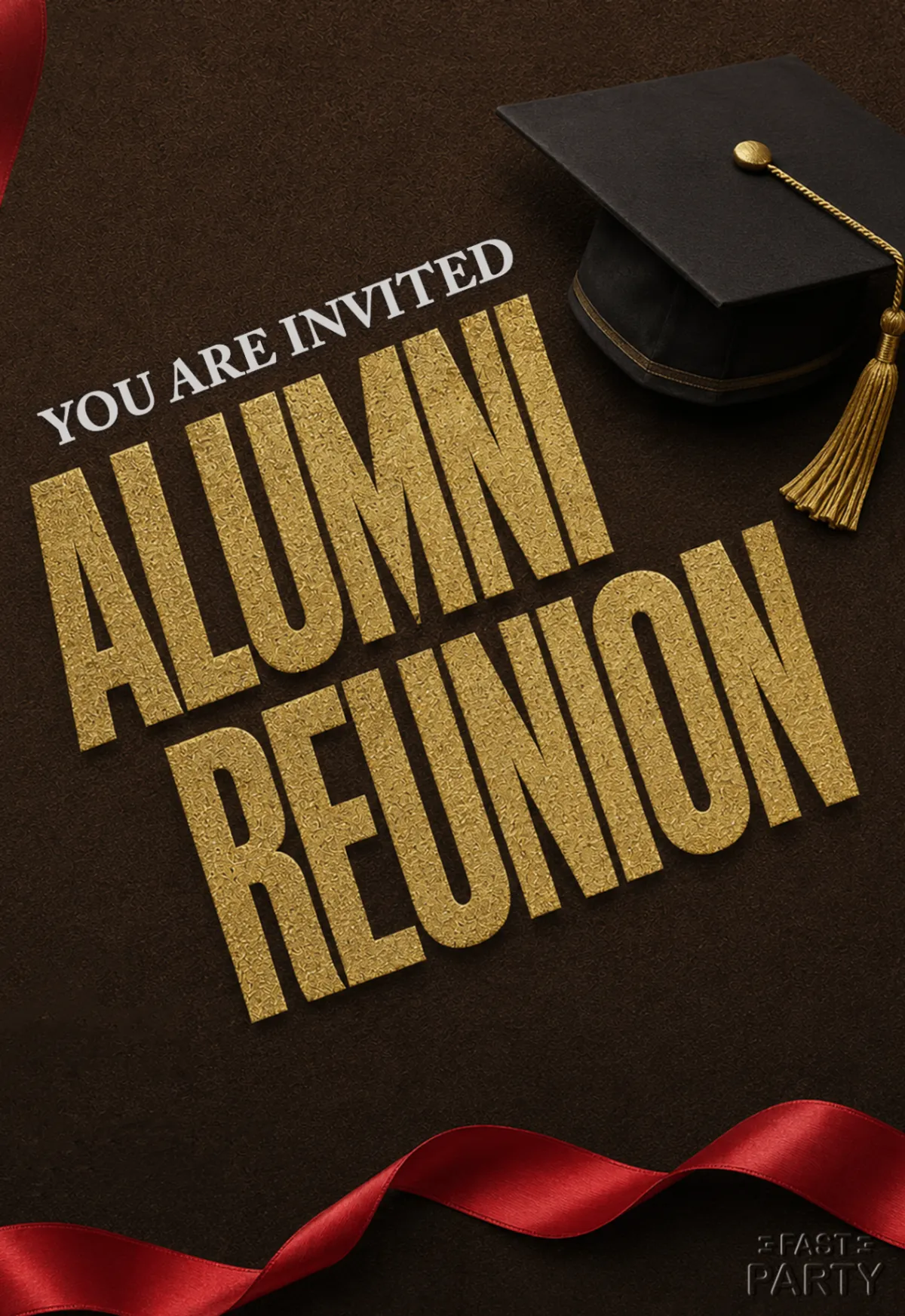 Alumni Reunion — Gold on Black Cap