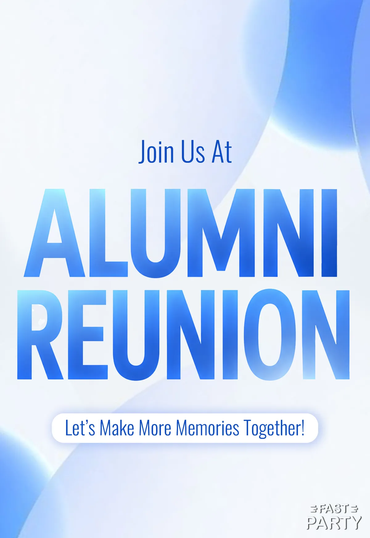 Alumni Reunion — Blue Gradient