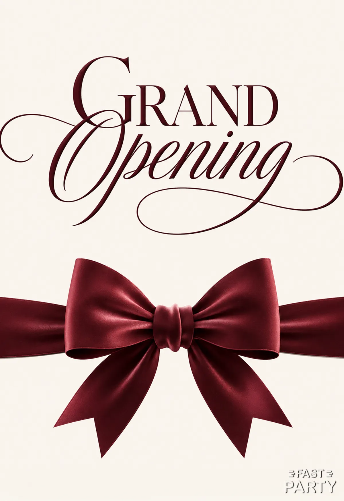 Grand Opening — Burgundy Bow