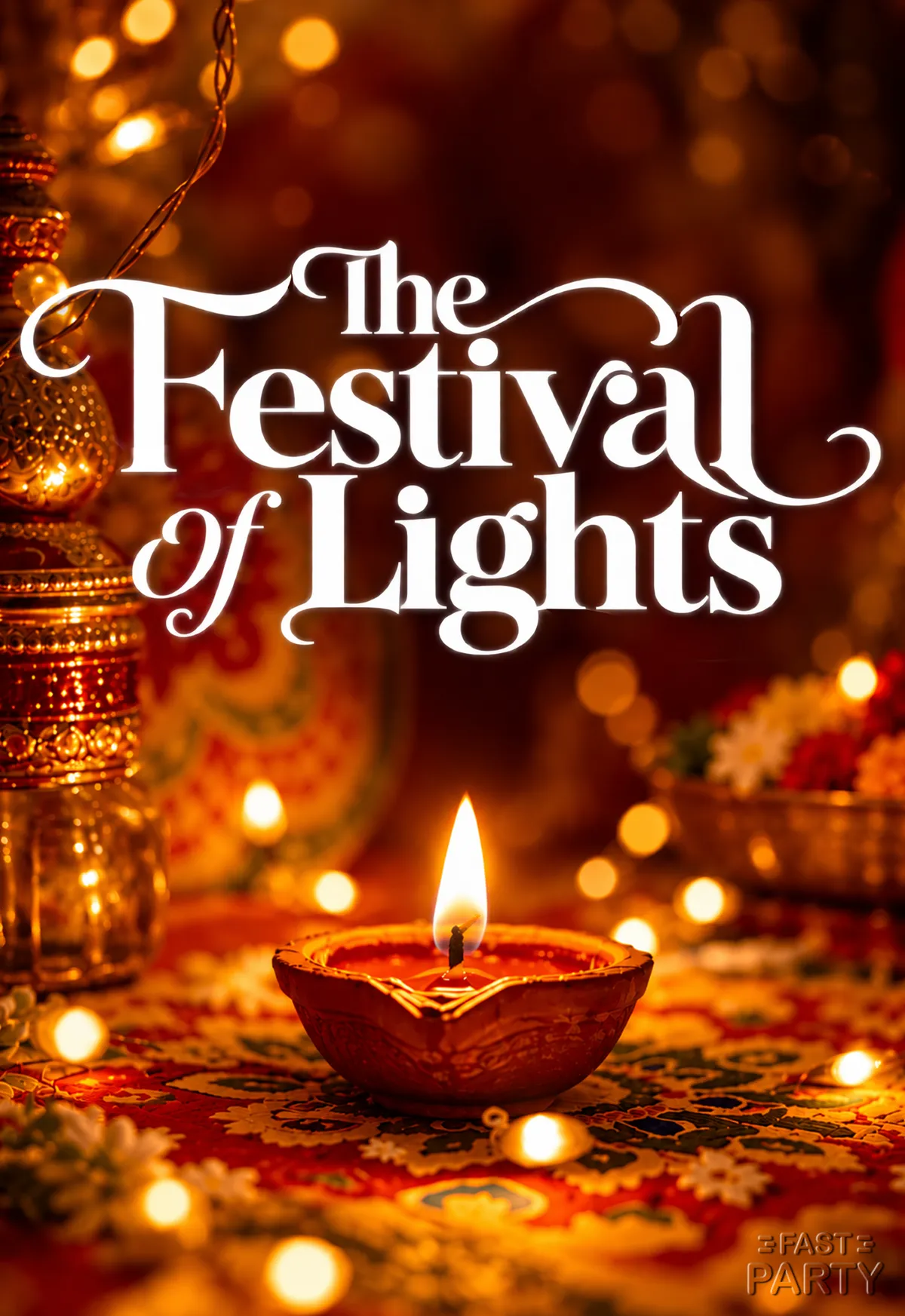 The Festival of Lights — Diya on Rangoli