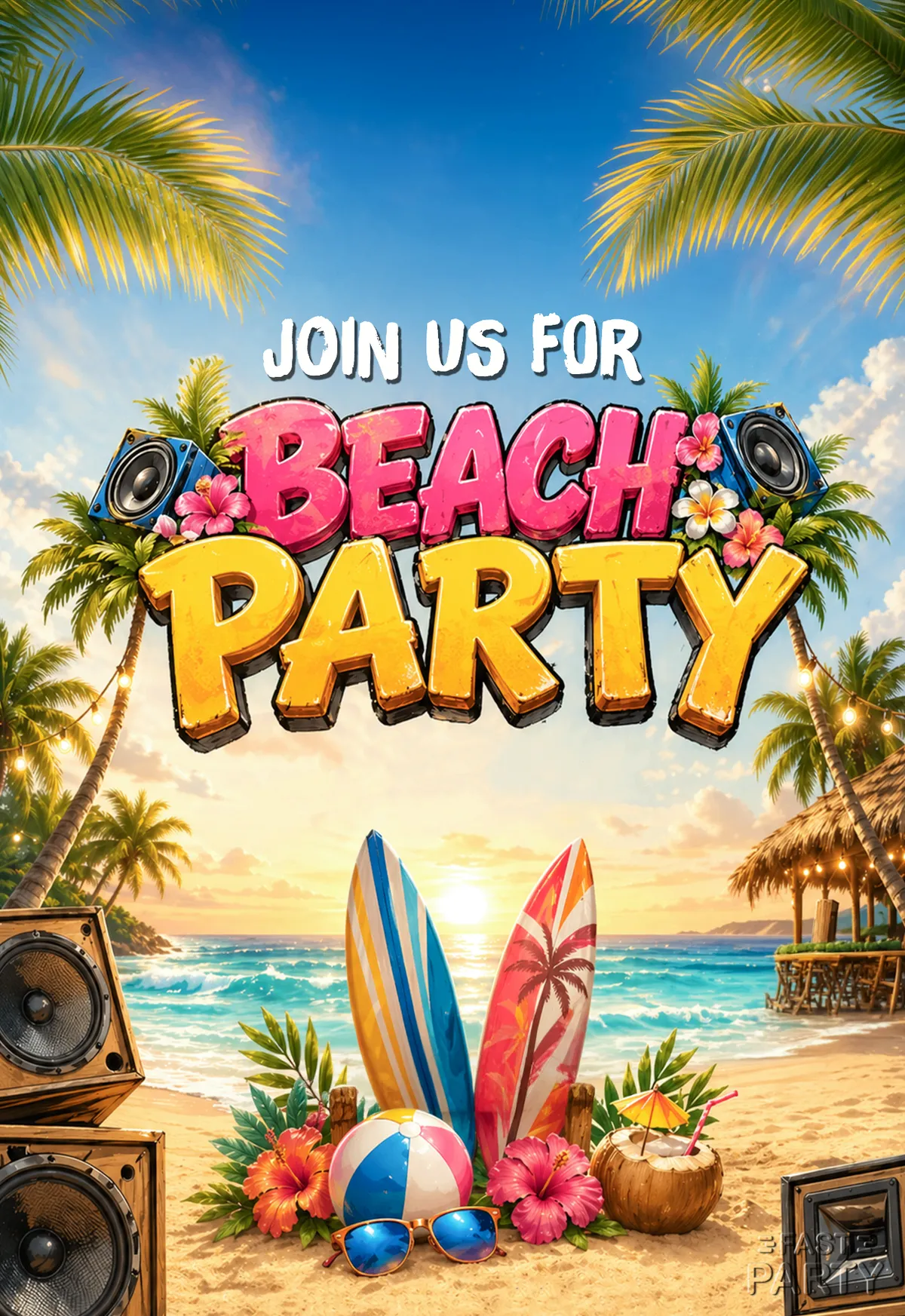 Beach Party — Surfboards and Sun