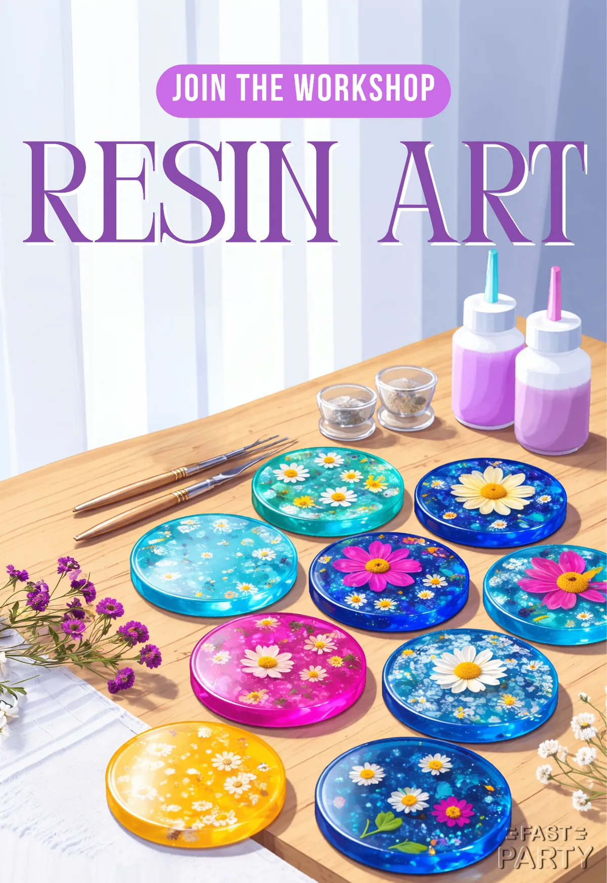Resin Art Workshop — Coasters