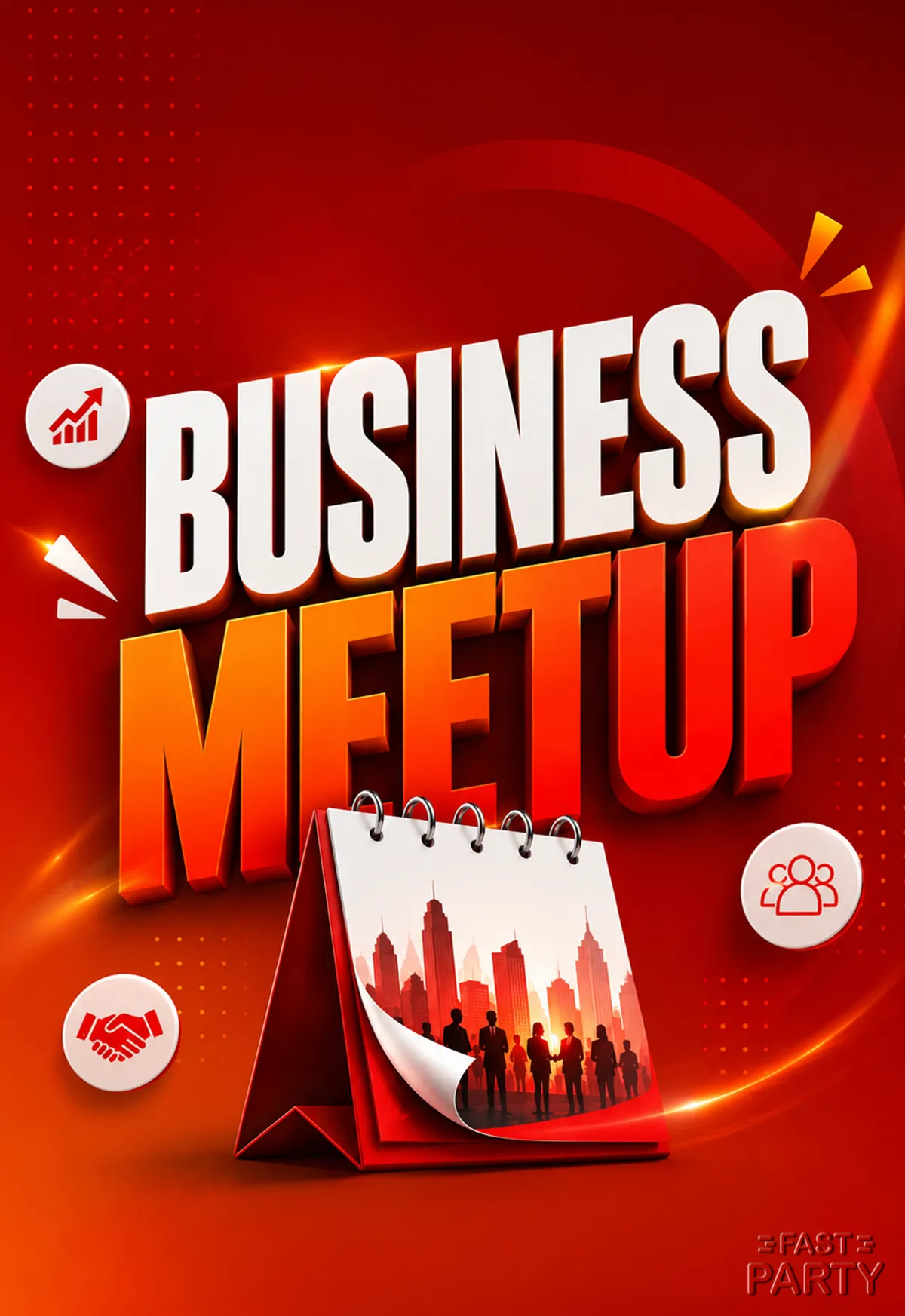 Business Meetup — Red Calendar