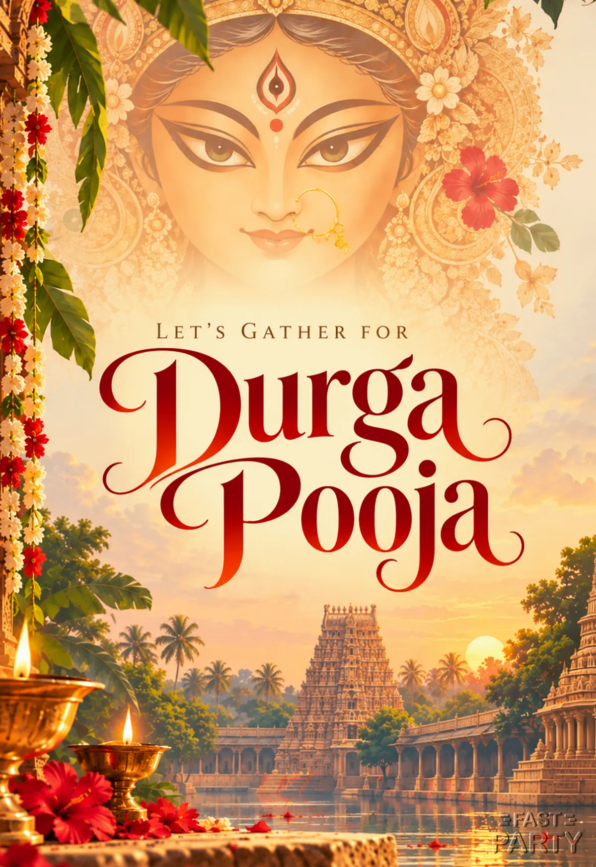 Durga Pooja — Temple by the Water