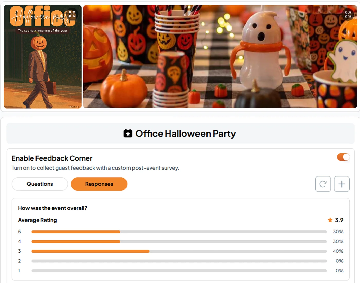 Fast Party Feedback Corner survey