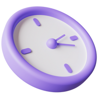 A purple clock
