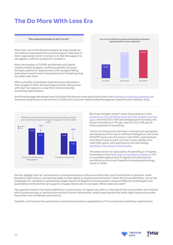 AI Agents Report page: The do more with less era