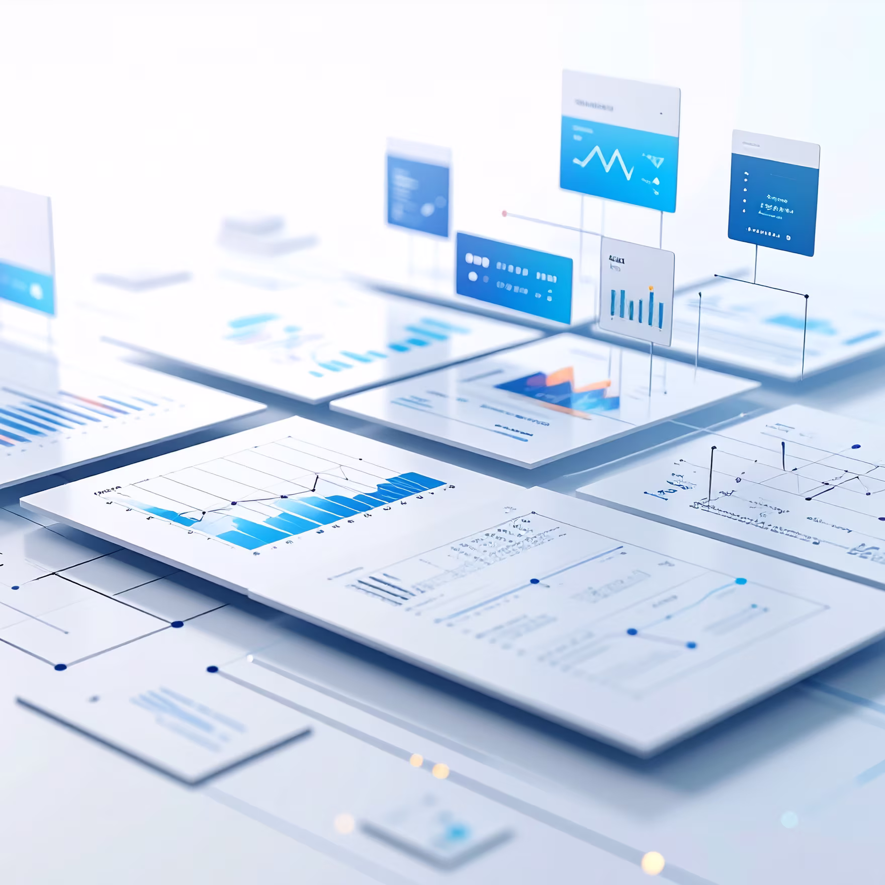 Futuristic panel with visualized data for competitive advantage.