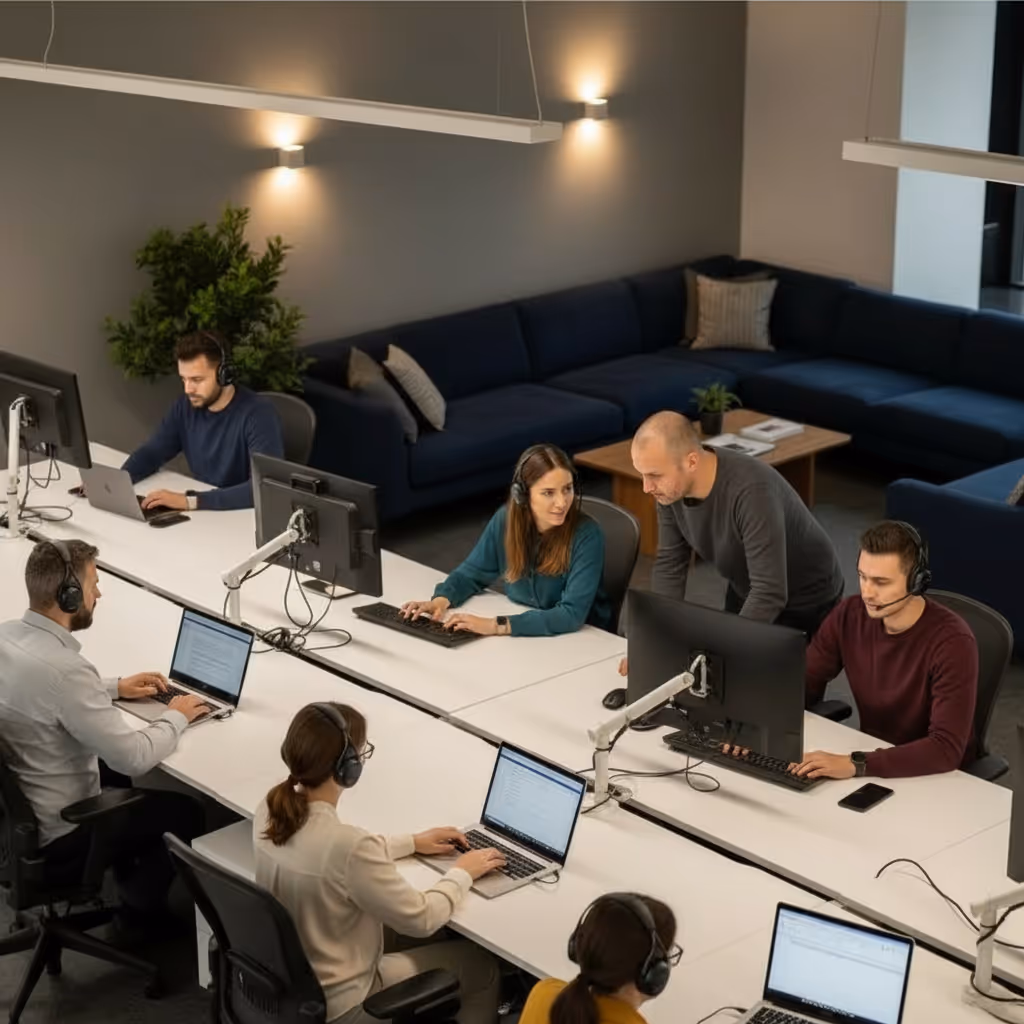 Équipe Oltega en prospection commerciale B2B