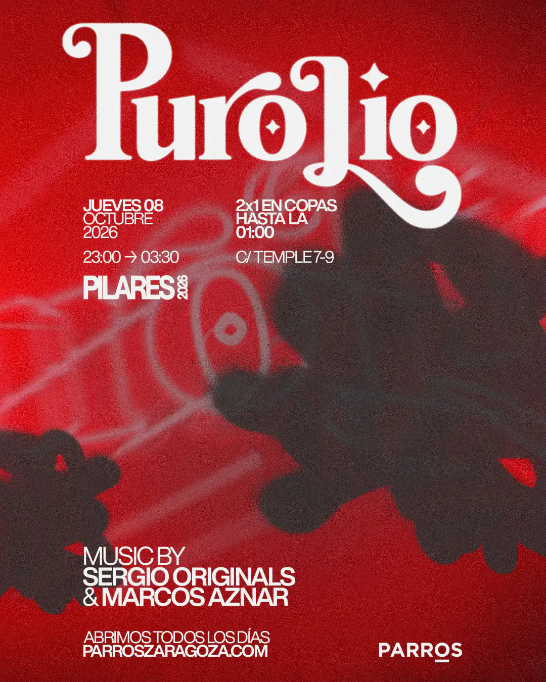 Pilares 2026 en Parros Zaragoza · PURO LÍO · 8 de octubre