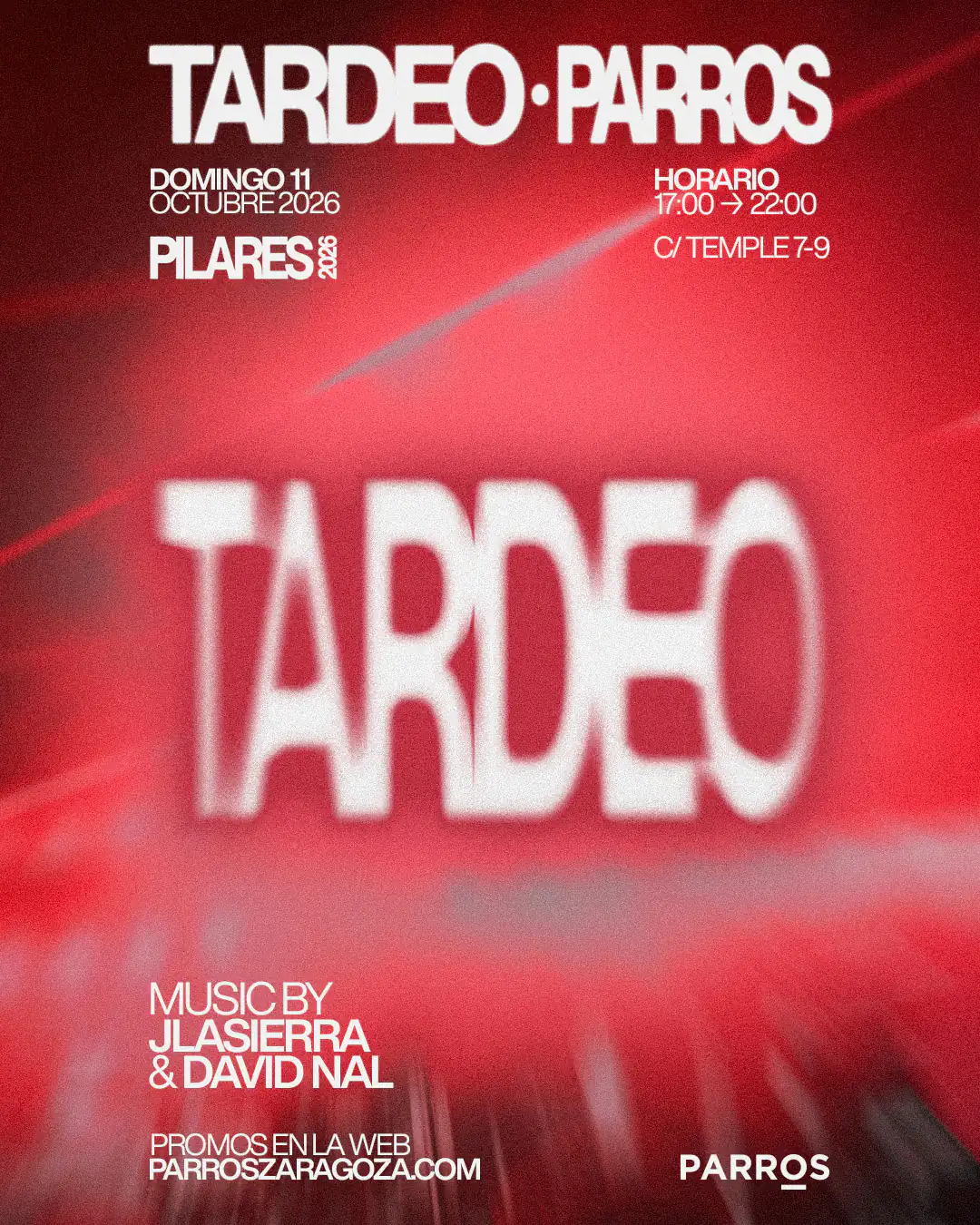 Tardeo Pilares 2026 en Parros Zaragoza · Jlasierra y David Nal · 11 de octubre