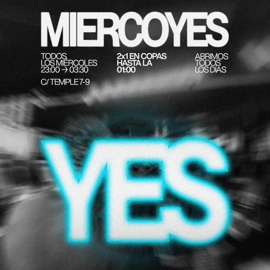 Cartel de MIERCOYES, la fiesta de los miércoles en Parros Zaragoza