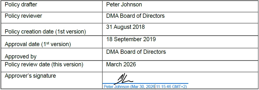 Group Conflict of Interest Approval