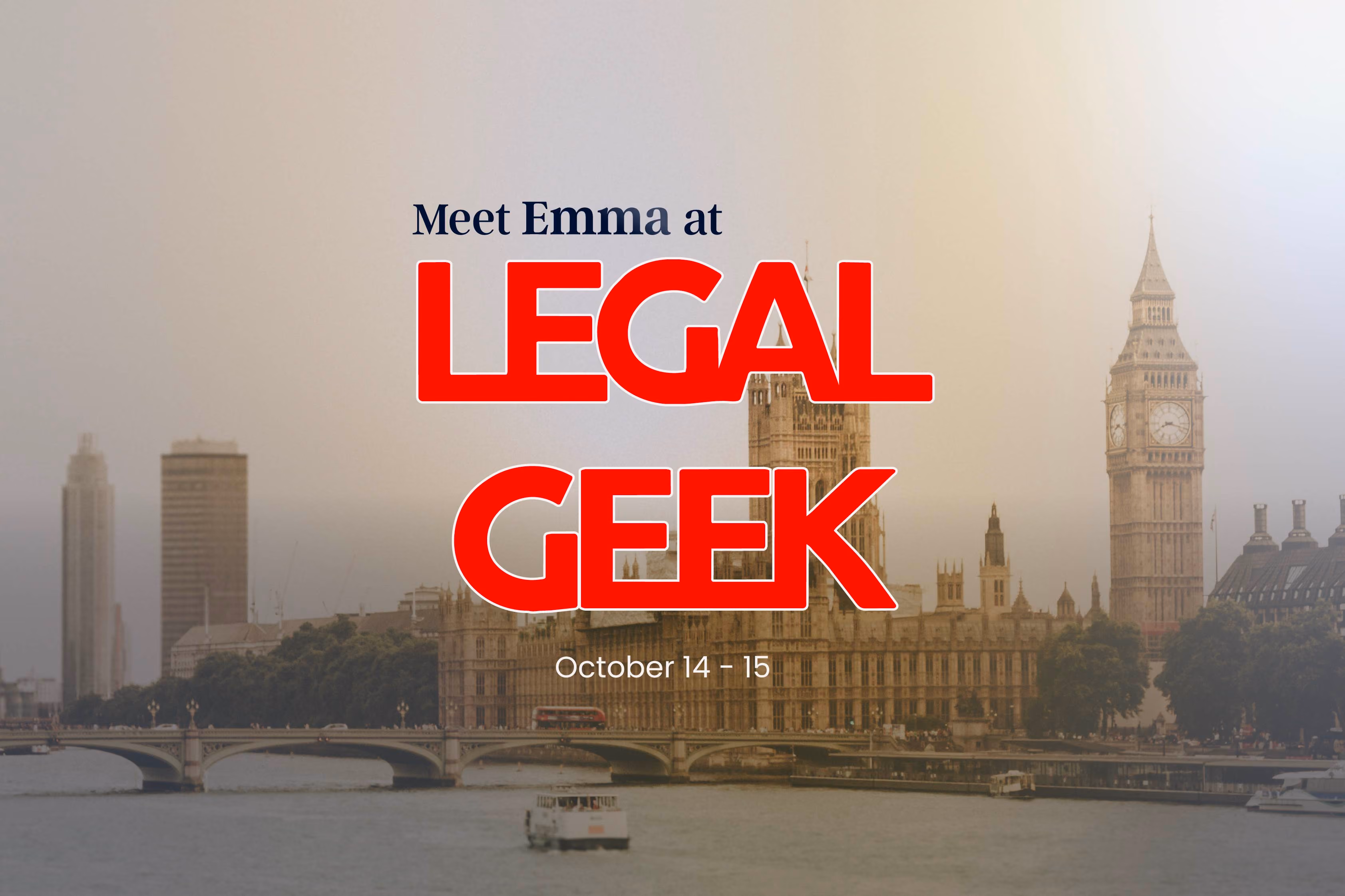 Meet Emma Legal at Legal Geek Conference 2026, London, 14 to 15 October