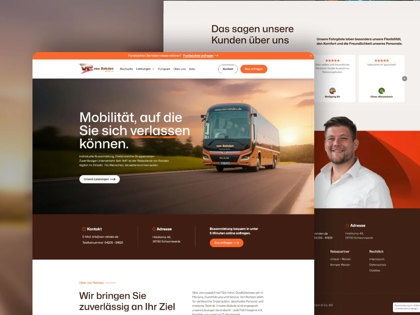 Referenzprojekt Reisedienst von Rahden – Website von AVRIO Digital Marketing
