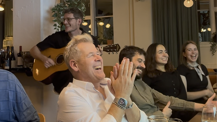 Impero team members happy during Christmas party 2025