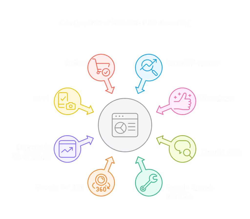 Dataslayer is a PPC reporting tool that retrieves data from various platforms, including Google Analytics, Facebook, Google Ads, Google Search Console, Google DV 360, Microsoft Advertising, DCM, and Criteo.