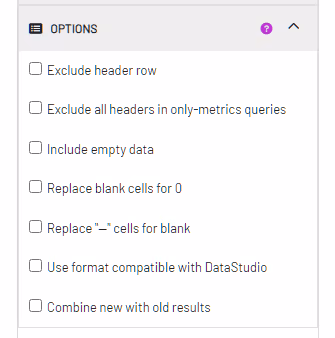 Dataslayer allows you to apply advanced settings to your data.