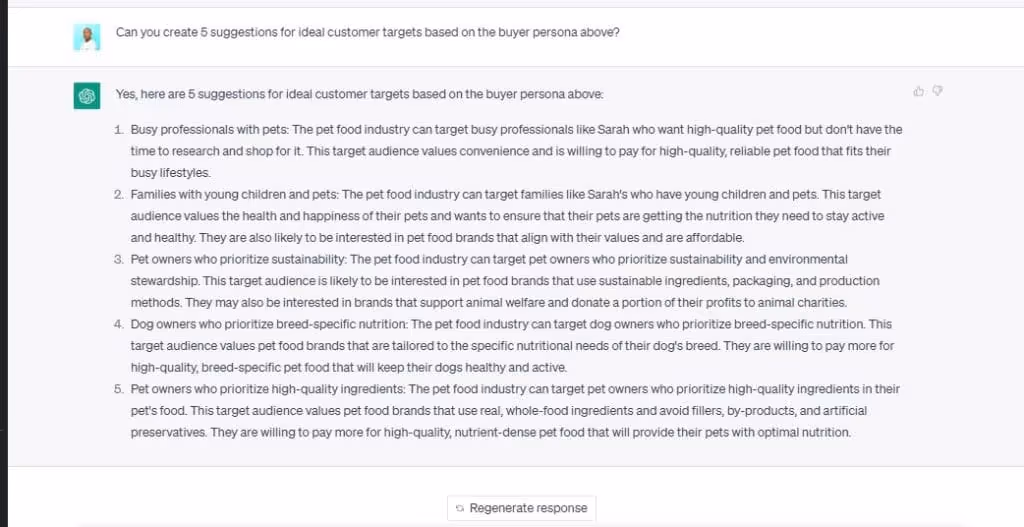 With Chat GPT you can create ideal customer targets for your ad campaigns.