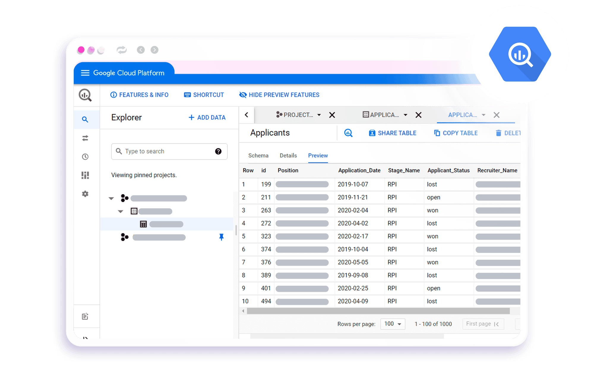 Google BigQuery interface for handling marketing data analysis, offering powerful query processing and seamless integration with Google’s ecosystem