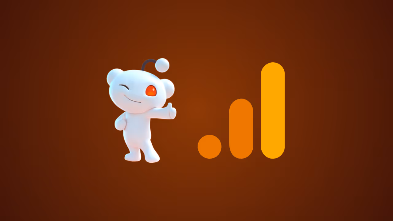 Reddit logo alongside the Google Analytics 4 (GA4) logo, symbolizing the integration of Reddit Ads data into GA4
