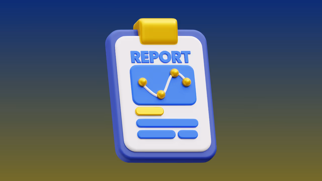 Analytics report icon representing data visualization and performance tracking
