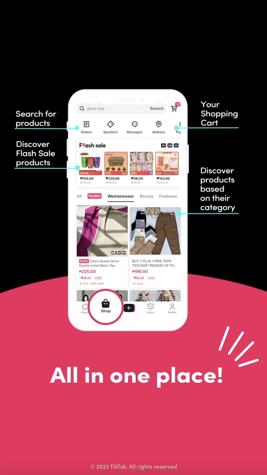 TikTok Shop section