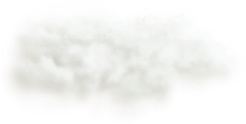 Fluffy white cloud isolated on a transparent background.
