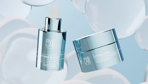 RVB LAB Hydra Boost serum and cream, 3D render