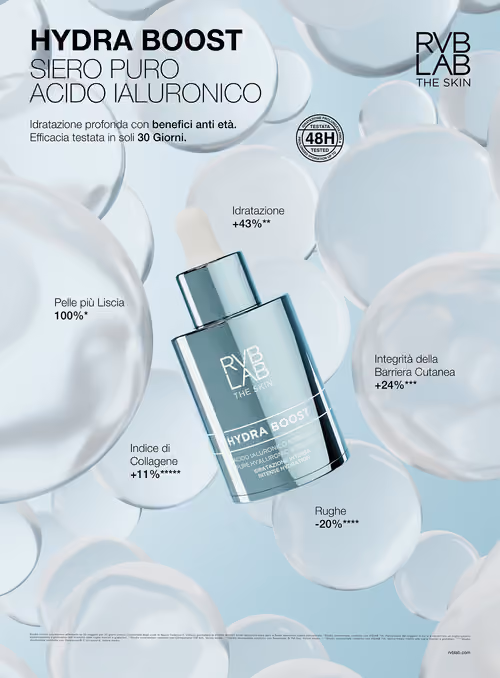 RVB LAB Hydra Boost pure serum advertising poster