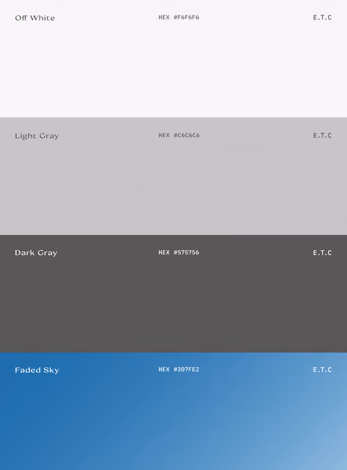 Eye Tech Club brand colour palette