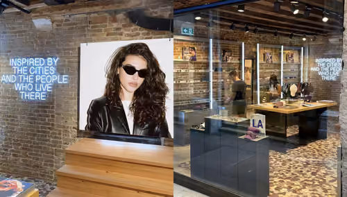 District People store interior with campaign poster
