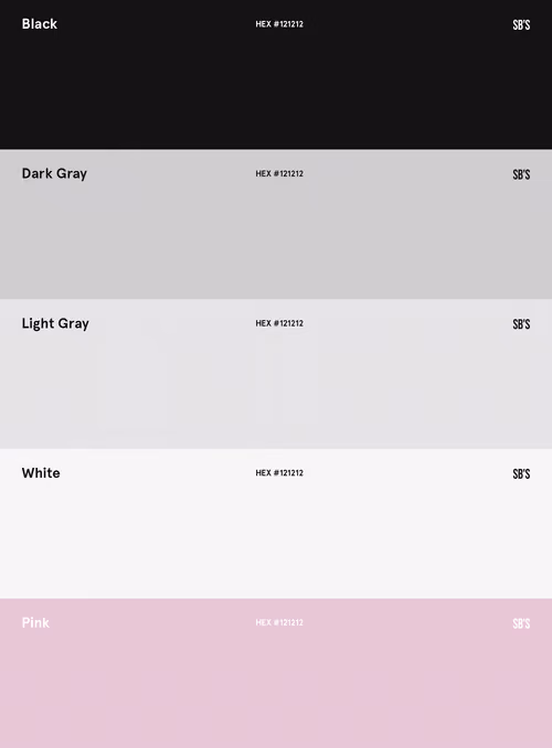 Suite Benedict brand colour palette