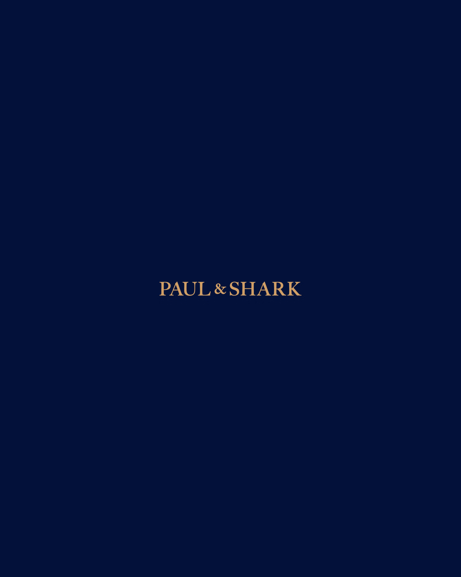 Paul & Shark logo on a navy background