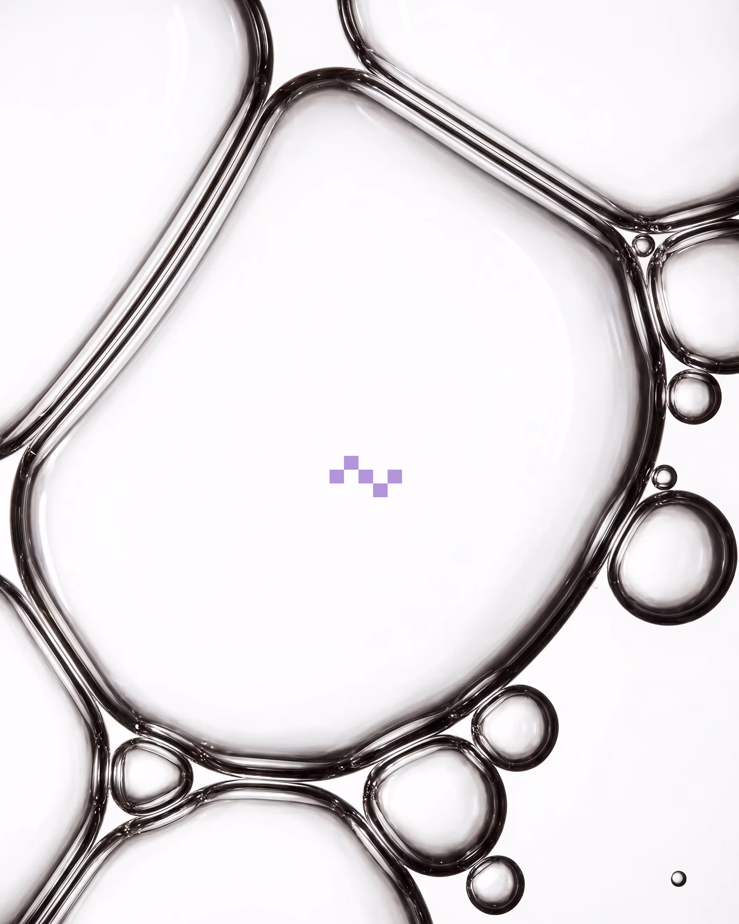 Soap bubbles macro with the Radiance Poetry logo