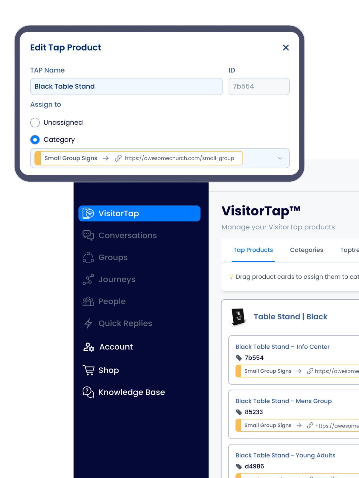 Visitor Tap Dashboard
