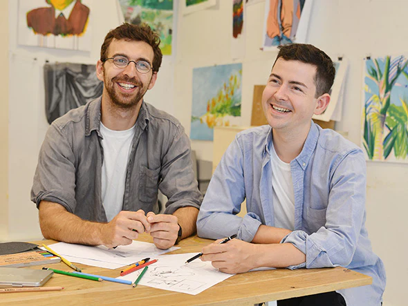 Arthur et Maxime les fondateurs dans l'atelier