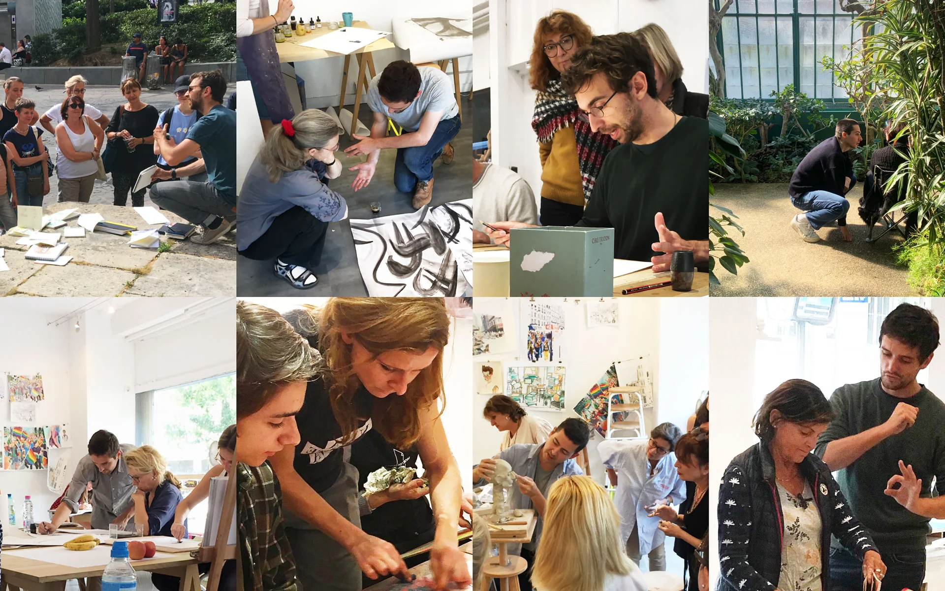 Carte cadeau ouvrant en confetti du matériel de dessin et de peinture