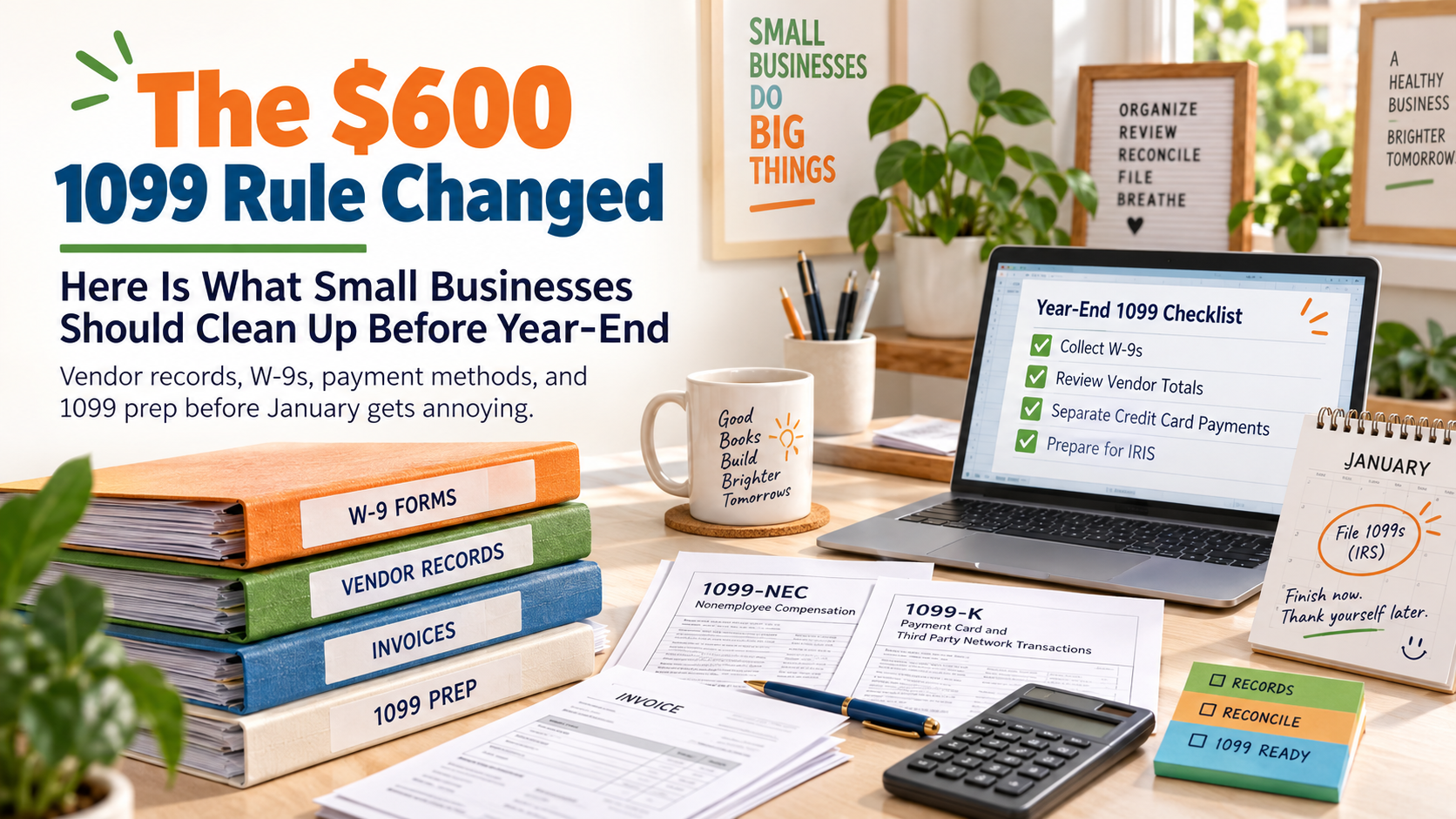 The $600 1099 Rule Changed. Here Is What Small Businesses Should Clean Up Before Year-End