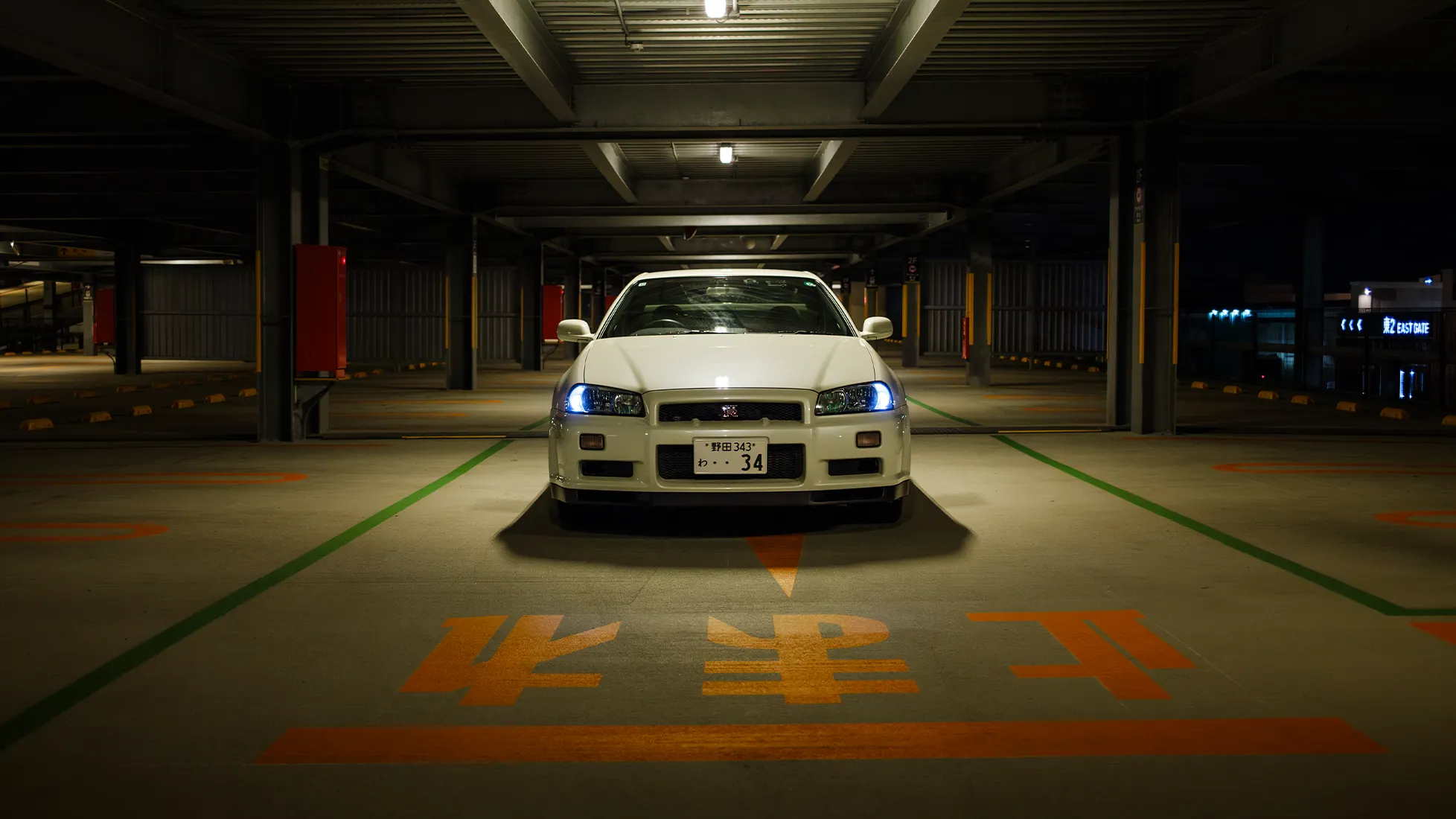 Urban night drive scene for Omoshiro Super Car Rental by MVO Productions