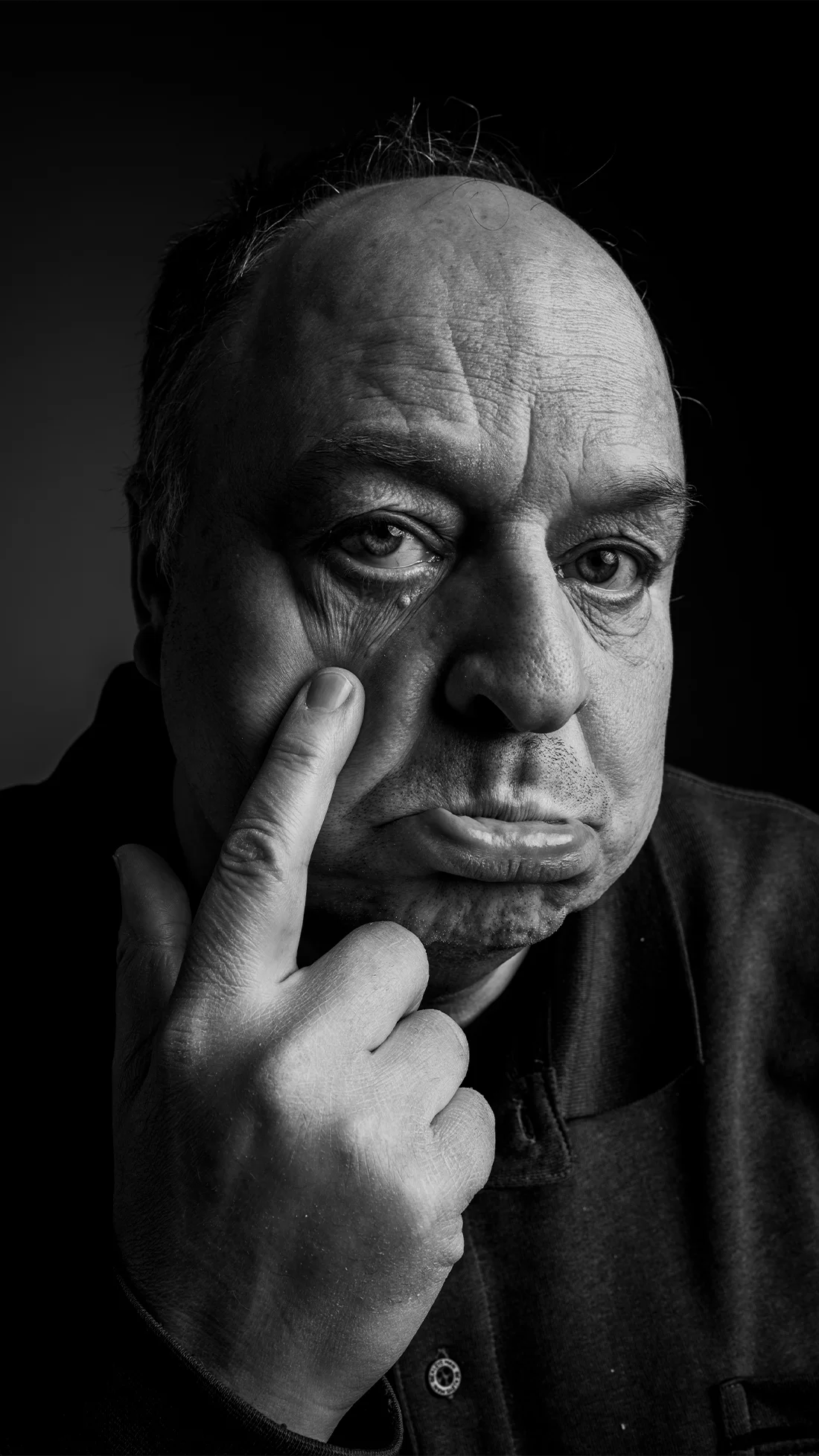 Black-and-white portrait from Im richtigen Licht, a portrait art project by MVO Productions